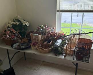 BASKETS AND ARTIFICIAL PLANTS
