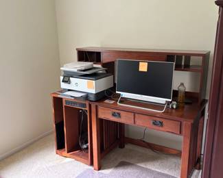 DESK ONLY IS FOR SALE!! PRINTER AND COMPUTER NOT FOR SALE