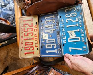 Very vintage license plates from the 70s, $10 each