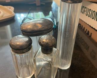 Silver Topped Travel Bottles