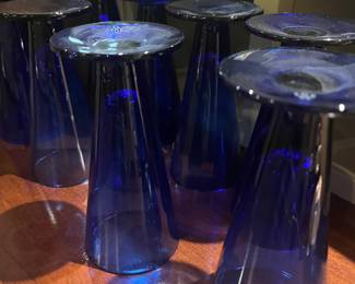 Cobalt Glasses , signed "W"