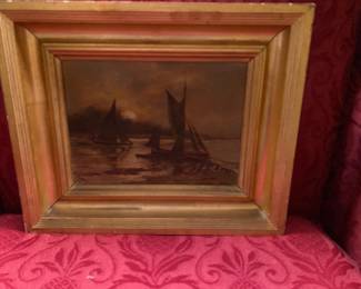 Antique Oil Painting Dusk