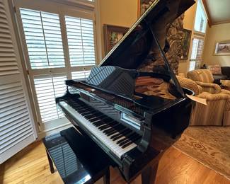 Young Chang G-185 ebony grand piano