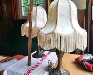 Vintage Victorian 23" tall Table Lamps
Shades in Perfect Condition