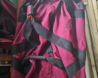 2 Large, Hard Bottom, Duffle Bags with Rollers