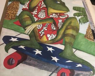 Skateboard frog