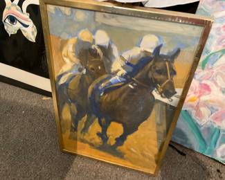 Horse racing painting