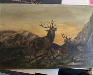 Deer/Stags painting