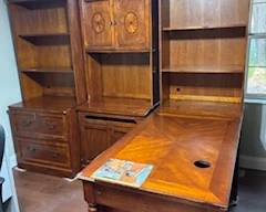 Corner desk unit