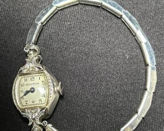 Vintage Bulova 10k gold filled with diamonds watch