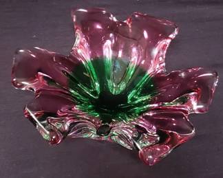 Murano style glass bowl