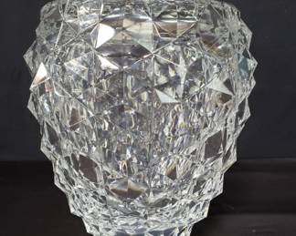 Val Saint Lambert Belgian crystal vase