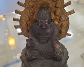 Vintage brass Buddha statue 