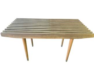 Vintage mid century modern slatted coffee table
