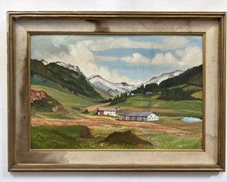 Signed oil on board landscape Dion Webb
