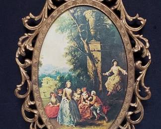 Vintage Italian brass picture frame