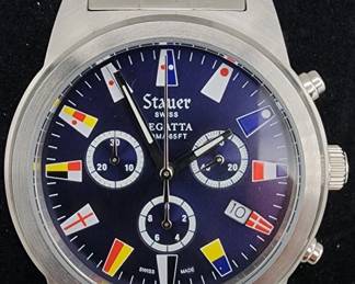 New Stauer men's 40mm Regetta chronograph wristwatch