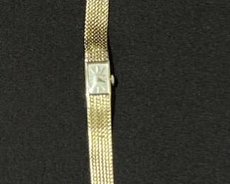 Vintage Glycine 14k gold women's watch