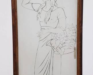 Vintage Electrified etched frosted glass panel