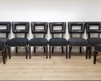 8 Mogul Hollywood upholstered dining chairs