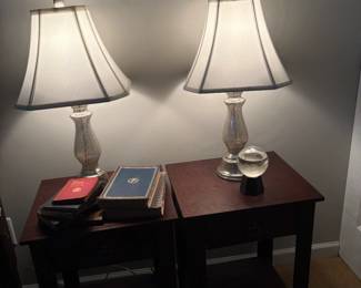Nightstand and lamps