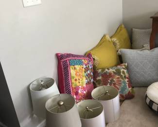 Pillows and lamps