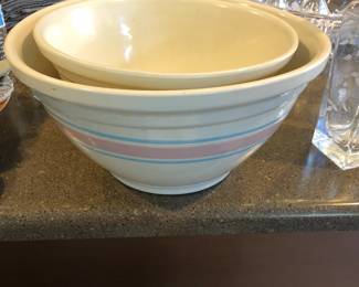 Large Yellow ware bowls