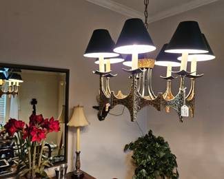 Antique brass lamp.