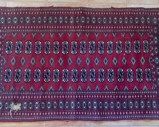 Vintage Bokhara Turkoman Area Rug
