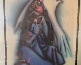 Robert Redbird "White Eagle Couple" Signed Lithograph 5/350