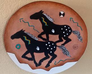 Red Horse Clay Plate Crazy Horse