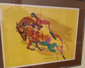 LeRoy Neiman Equestrian Horse and Rider Serigraph
