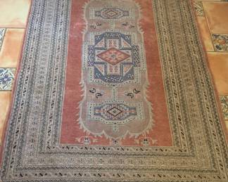 Early 20th C. Persian Geometric Wool Baluchi Area Rug