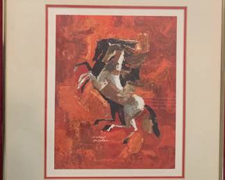 E. Fred Anderson Offset Lithograph "Stallions"