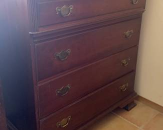 Early American Solid Wood Highboy Dresser