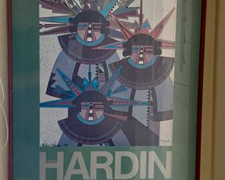 1981 Galeria Capistrano Helen Hardin Exhibit Poster "Kachina" Signed