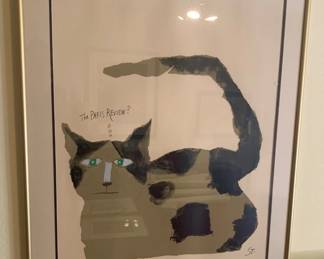 Saul Steinberg "The Paris Review? " 1967 Signed Lithograph 74/150