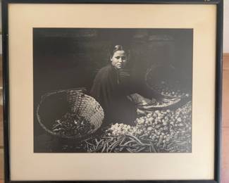 Original Photograph Native American Woman at Market