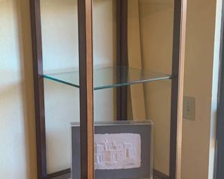 Ethan Allen Solid Cherry and Glass Open Display Etagere