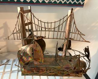 Golden Gate Bridge Sailing Ship, Musical Sculpture