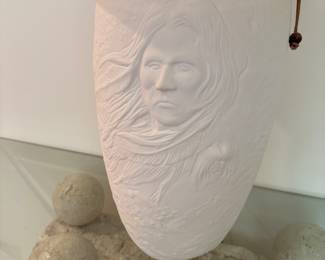Native American Face Relief Lamp