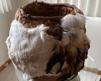 Hand woven basket