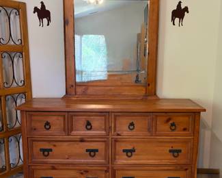 Southwestern Style Dresser w/ Mirror