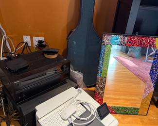 Printer, Guitar and decorative mirror
