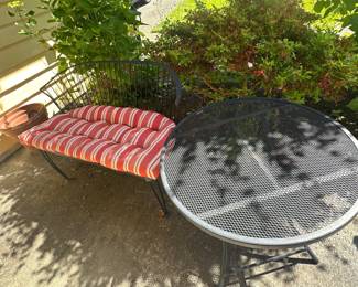 Patio bench & table