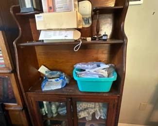 Vintage shelf with cabinet