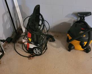 Power washer and shop vac