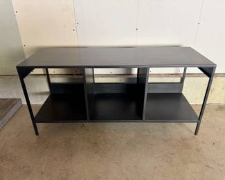 71 VersatileBlackMetalOpenShelfConsoleIndustrialStyle
