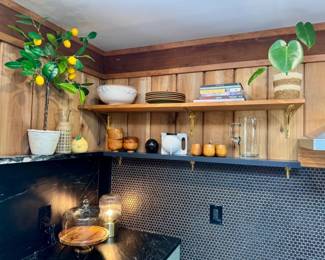 53 CuratedKitchenDecorLotPotteryGlasswareFauxLemonTreeMore