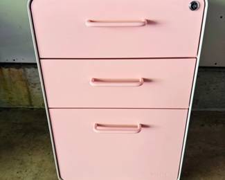 75 PoppinBlush3DrawerStowLockingFilingCabinet